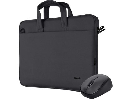 TRUST Sada brašna na notebook 16" Notebook Bag + Bezdrátová Myš, černá