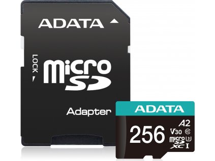 ADATA V30S/micro SDXC/256GB/100MBps/UHS-I U3 / Class 10/+ Adaptér