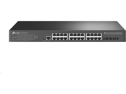 TP-Link OMADA JetStream switch pro připojení k UPS TL-SG3428X-UPS (24xGbE, 4xSFP+, 2xconsole, fanless)