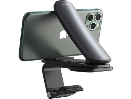 Baseus SUDZ-A01 Big Mouth Držák Telefonu na Palubní Desku s Klipem Black