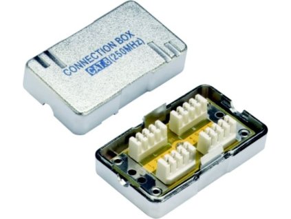 DATACOM Spojovací BOX STP CAT6 (2* zářez. pole) Silver