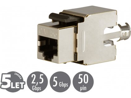 Zařezávací keystone Solarix CAT5E STP SXKJ-5E-STP-BK