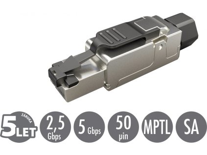 Konektor MPTL univerzální RJ45 CAT5E STP samořezný SXRJ45-5E-STP-BK-SA