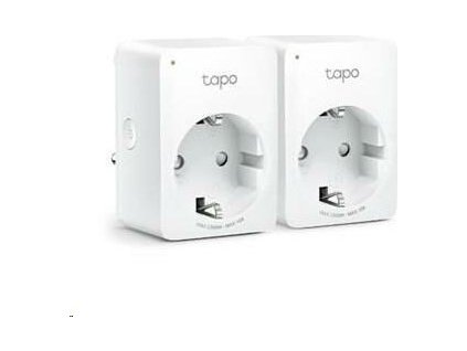 TP-Link Tapo P100(2-pack)(EU) chytrá WiFi mini zásuvka (2300W,10A,2,4 GHz,BT)