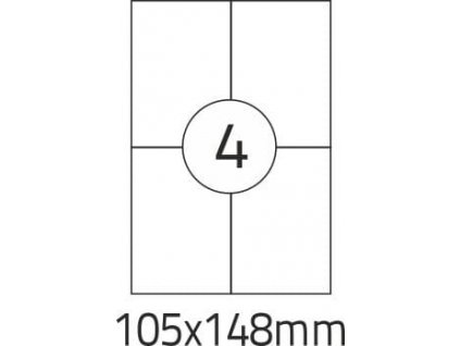 samolepiace etikety 105x148 mm 100ks