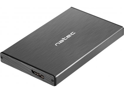 Externí box pro HDD 2,5" USB 3.0 Natec Rhino Go, černý, hliníkové tělo