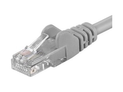 PremiumCord Patch kabel UTP RJ45-RJ45 CAT6 5m šedá
