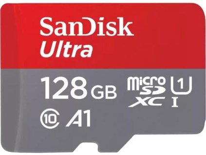 SanDisk MicroSDXC karta 128GB Ultra (140MB/s, A1 Class 10 UHS-I ) + adaptér