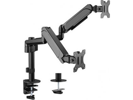 GEMBIRD Držák 2 monitorů na stůl MA-DA2P-01, naklápěcí, až do 32” a 9kg, černý