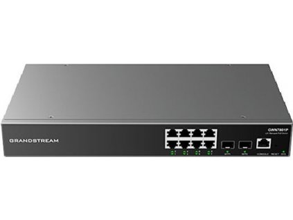 Grandstream GWN7801P Managed Network PoE Switch 8 1Gbps portů s PoE, 2 SFP porty