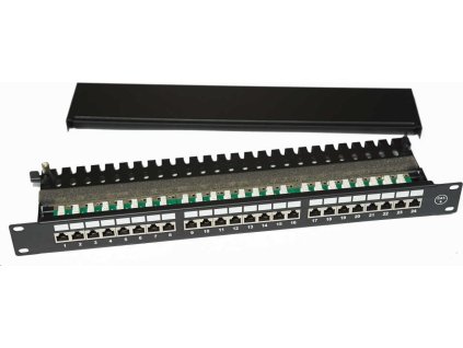 19" Patch panel osazený 19" 1U 24 FTP Cat 6