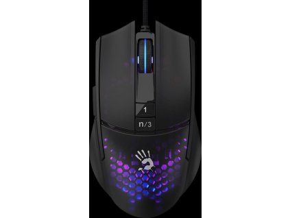 A4tech BLOODY L65 Max Honeycomb, podsvícená herní myš, 12000 DPI, černá, USB