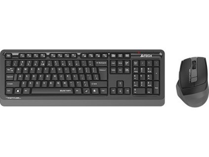 A4tech FGS1035Q, bezdrátový kancelářský set klávesnice s myši, šedá