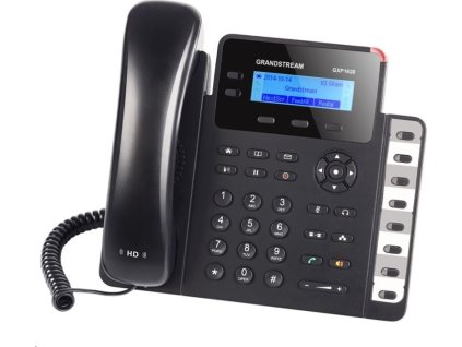 Grandstream GXP1628 [telefón VoIP - 2x účet SIP, HD audio, 3 prog.tl.+8 predvolieb, prepínač 2xLAN 1000Mbps, PoE]