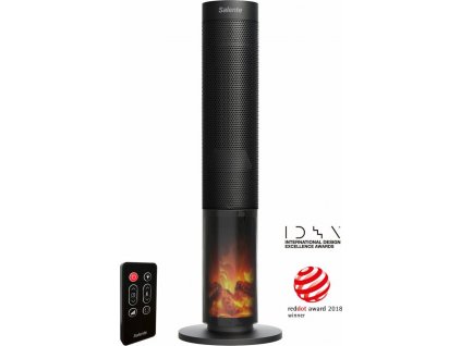 Salente HotTower, teplovzdušný sloupový ventilátor, černý