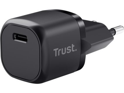 TRUST nabíječka 20W Maxo, USB-C, Nabíječka do zdi, černá
