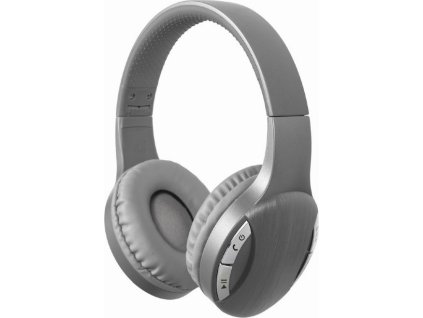 GEMBIRD Sluchátka BTHS-01, mikrofon, Bluetooth, stříbrné