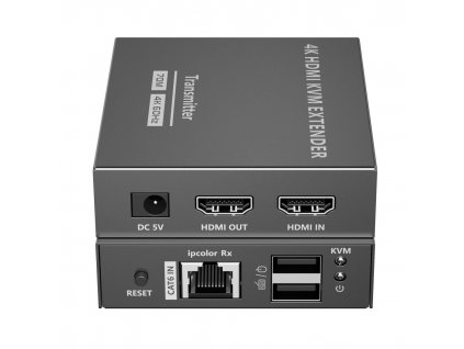 PREMIUMCORD HDMI 2.0 KVM extender Ultra HD 4kx2k@60Hz na 70m s přenosem USB