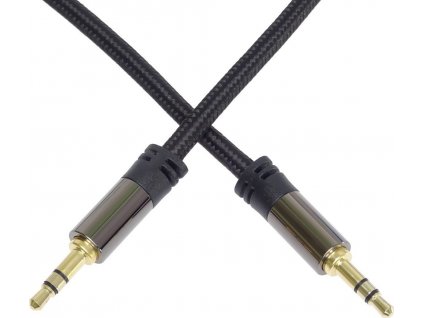 PREMIUMCORD kabel, stíněný, Jack 3.5mm - Jack 3.5mm M/M 1,5m