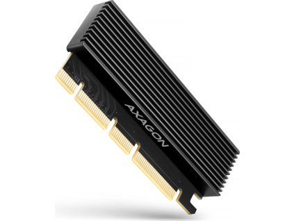 AXAGON PCEM2-XS, PCIe x16 - M.2 NVMe M-key slot adaptér, kryt s chladičom pre pasívne chladenie