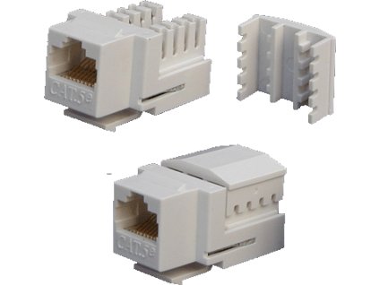 DATACOM Keystone UTP RJ45 Cat5E Dual MINI bílý