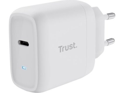 TRUST nabíječka 45W Maxo, USB-C, Nabíječka do zdi, 2m USB-C kabel, bílá