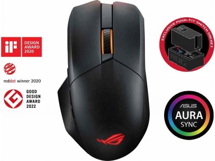 ASUS myš ROG Chakram X Origin, RGB, Bluetooth, černá