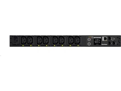 CyberPower Rack PDU, prepínaná, 1U, 10A, (8)C13, IEC-320 C14