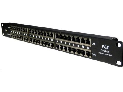 POE injektor pasivní - 24x 100 Mb/s, stíněný panel