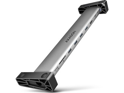 AXAGON HMC-10HLS, USB 5Gbps hub, 4x USB-A, HDMI 4k/60Hz, RJ-45 GLAN, SD/mSD, PD 100W, kábel USB-C 25cm