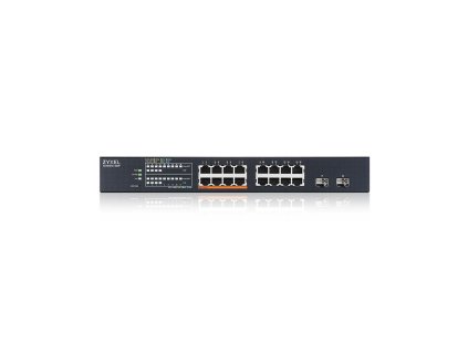 Zyxel XMG1915-18EP, 16-port 2.5GbE, 2 SFP+, 8 x PoE++ 180W  Smart Switch, hybird mode, standalone or NebulaFlex Cloud