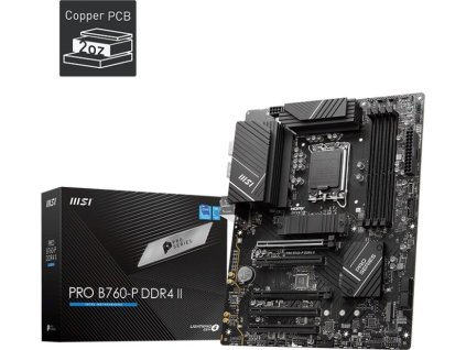 MSI MB Sc LGA1700 PRO B760-P DDR4 II, Intel B760, 4xDDR4, 1xDP, 1xHDMI
