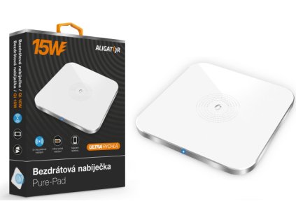 ALIGATOR bezdrátová nabíječka Aligator Pure-Pad 15W, bílá