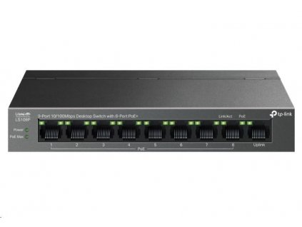 TP-Link LiteWave switch LS109P (9x100Mb/s, 8xPoE+, 63W, fanless)