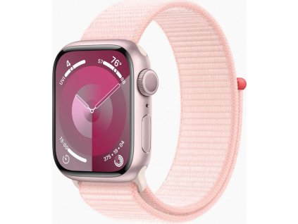 APPLE Watch Series 9 GPS 41mm Pink Aluminium Case with Light Pink Sport Loop