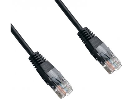 DATACOM Patch cord UTP CAT6 0,25m černý