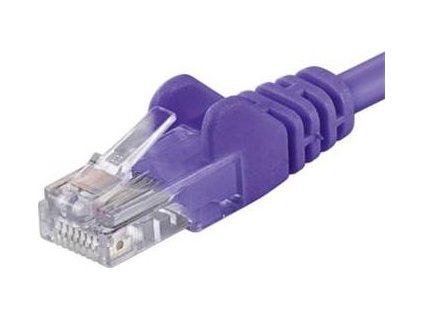 PremiumCord Patch kabel UTP RJ45-RJ45 CAT6 0.25m fialová