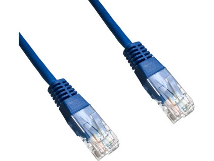 DATACOM patch cord UTP cat5e 0,5M modrý