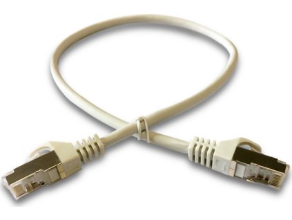 DATACOM Patch cord S/FTP CAT6A 0,5m šedý