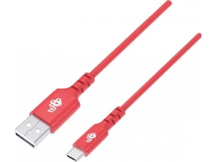 tb kabel usb usb c 1m silikonowy czerwony s