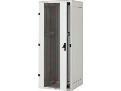 TRITON 19" stojanový rozvaděč 15U 600x800, nosnost 800 kg, skleněné dveře, svařovaný, šedý