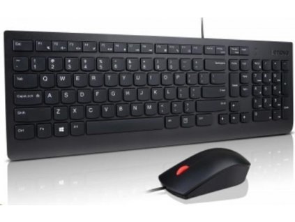 LENOVO klávesnice Essential Wired USB Keyboard + Mouse Set - USB, černá