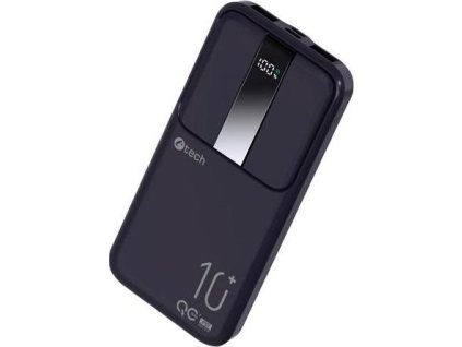C-TECH Powerbanka 10000mAh, Li-Pol, 22,5W, USB-C/USB-A/micro USB