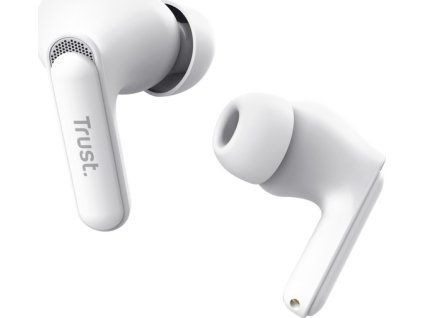 TRUST sluchátka Yavi, Bluetooth ENC, špunty, bilá