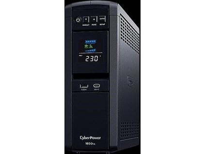 CyberPower PFC SineWave LCD GP UPS 1600VA/1000W, Schuko zásuvky