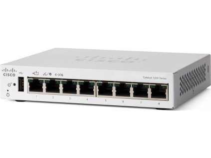 Cisco Catalyst switch C1200-8T-D (8xGbE,1xPoE-in,fanless)