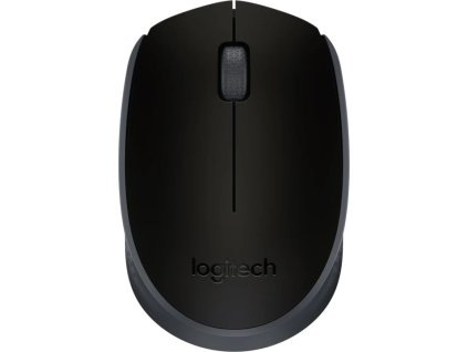 Logitech M171/Cestovní/Optická/1 000 DPI/Bezdrátová USB/Černá-šedá