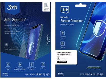 3mk All-Safe - AIO fólie Anti-Scratch Phone Full Wet Fitting, 5 ks
