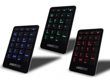 AMEI Keyboard AM-KN101B Professional Letter Blue Illuminated digital keypad