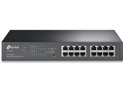 TP-Link Easy Smart switch TL-SG1016PE (16xGbE,8xPoE+,150W,fanless)